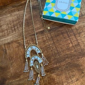 Stella and Dot necklace gold and silver
